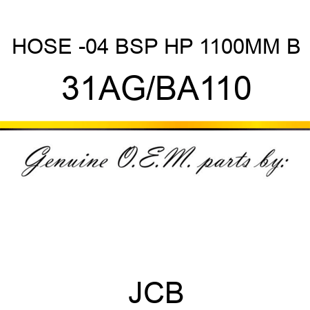 HOSE -04 BSP HP 1100MM B 31AG/BA110