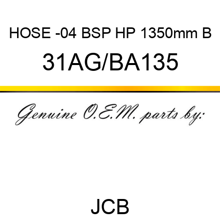 HOSE -04 BSP HP 1350mm B 31AG/BA135