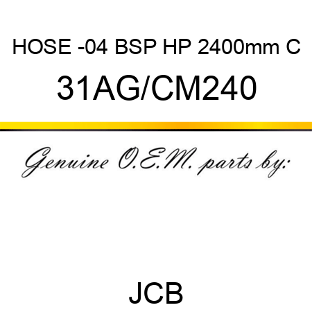 HOSE -04 BSP HP 2400mm C 31AG/CM240