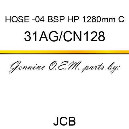 HOSE -04 BSP HP 1280mm C 31AG/CN128