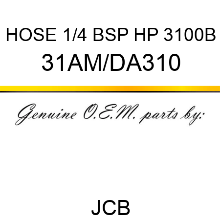 HOSE 1/4 BSP HP 3100B 31AM/DA310