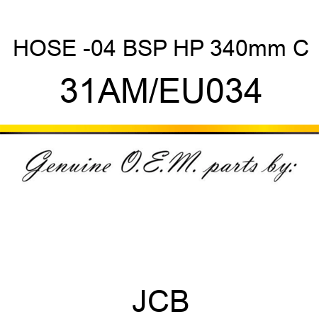 HOSE -04 BSP HP 340mm C 31AM/EU034