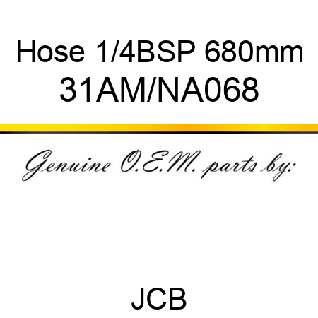 Hose 1/4BSP 680mm 31AM/NA068