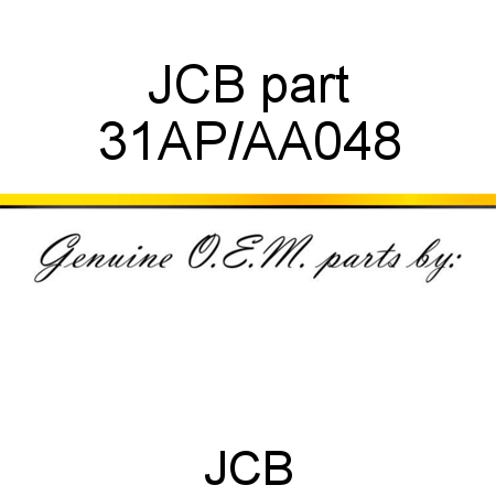 JCB part 31AP/AA048