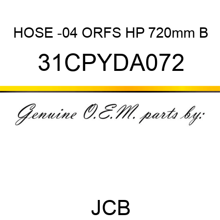 HOSE -04 ORFS HP 720mm B 31CPYDA072