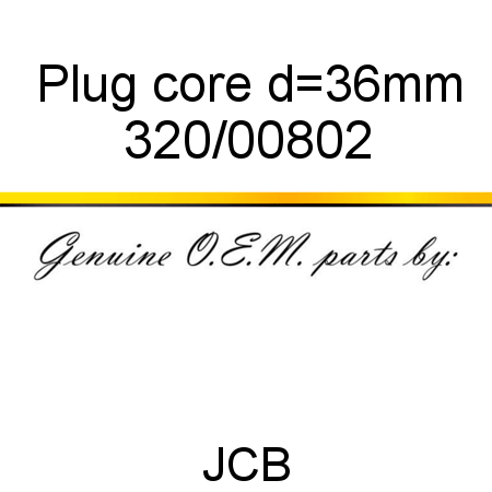 Plug, core, d=36mm 320/00802