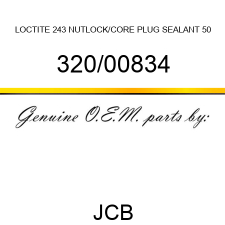 LOCTITE 243 NUTLOCK/CORE PLUG SEALANT 50 320/00834