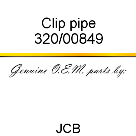 Clip, pipe 320/00849