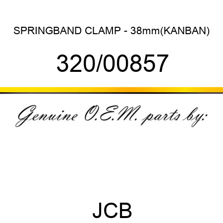 SPRINGBAND CLAMP - 38mm(KANBAN) 320/00857