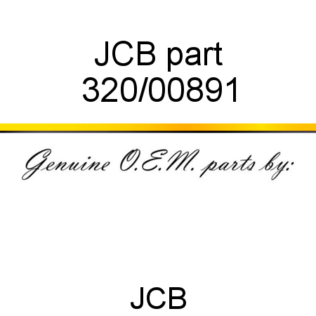 JCB part 320/00891