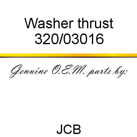 Washer, thrust 320/03016