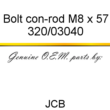 Bolt, con-rod, M8 x 57 320/03040