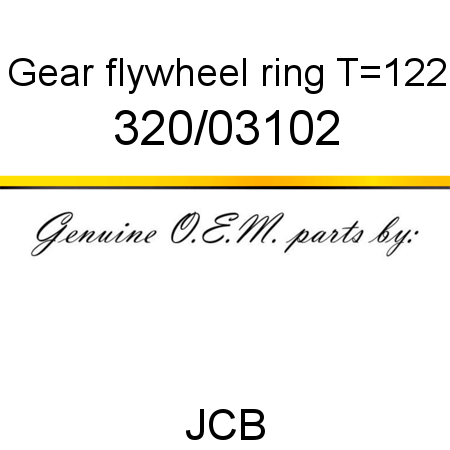 Gear, flywheel ring, T=122 320/03102