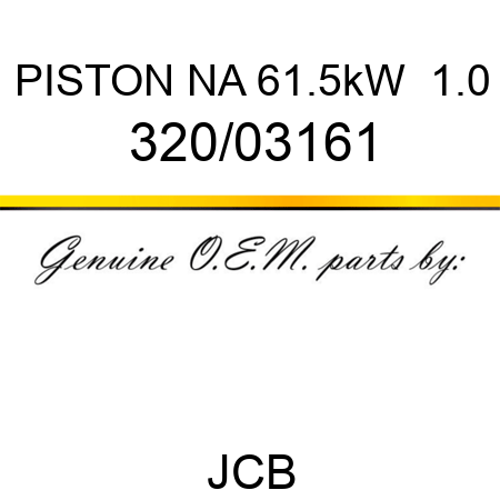 PISTON NA 61.5kW +1.0 320/03161