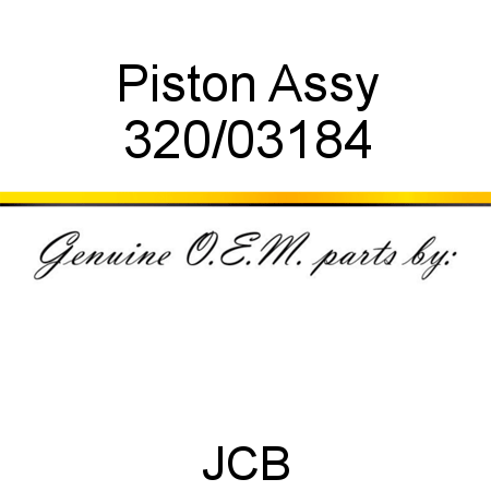 Piston, Assy 320/03184