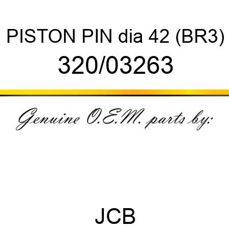 PISTON PIN dia 42 (BR3) 320/03263