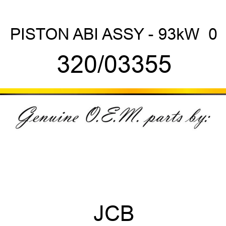 PISTON ABI ASSY - 93kW +0 320/03355