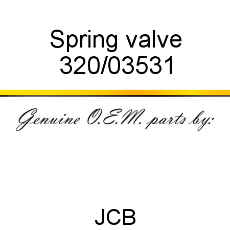 Spring, valve 320/03531
