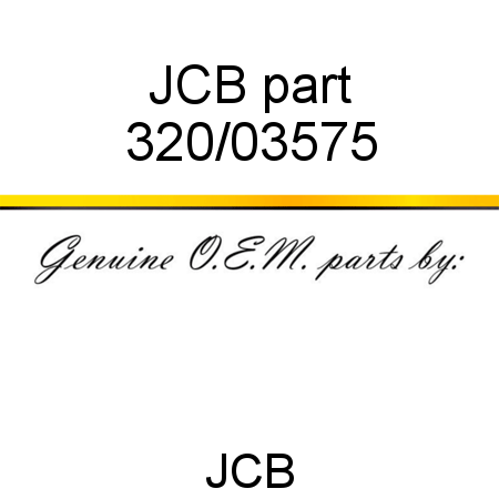 JCB part 320/03575