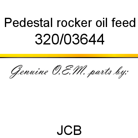 Pedestal, rocker oil feed 320/03644