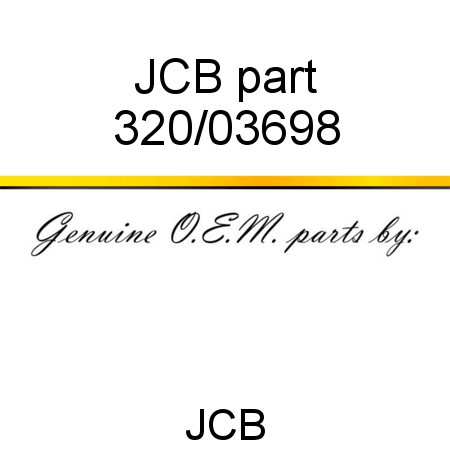 JCB part 320/03698