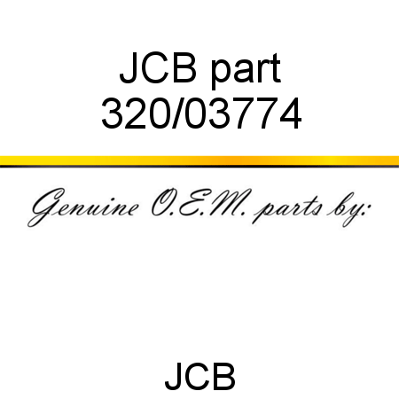 JCB part 320/03774