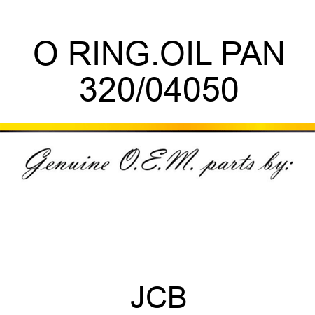 O RING.OIL PAN 320/04050