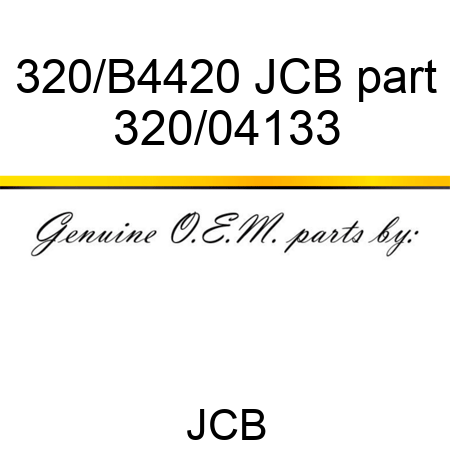 320/B4420 JCB part 320/04133