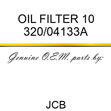 OIL FILTER 10 320/04133A