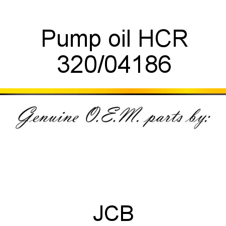 Pump, oil HCR 320/04186