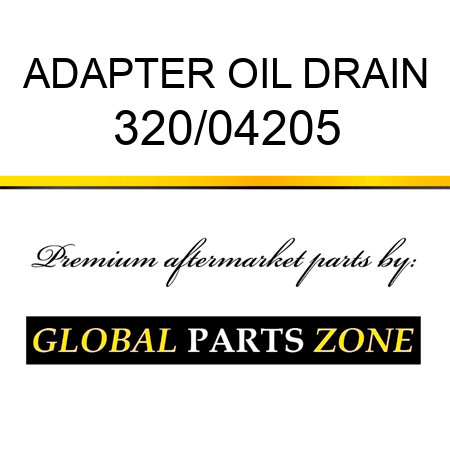 ADAPTER OIL DRAIN 320/04205