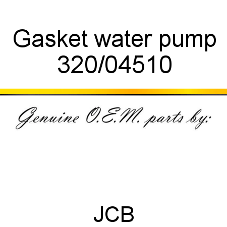 Gasket, water pump 320/04510