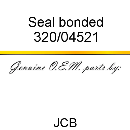 Seal, bonded 320/04521