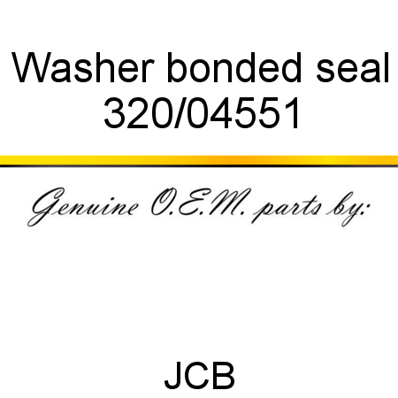Washer, bonded seal 320/04551