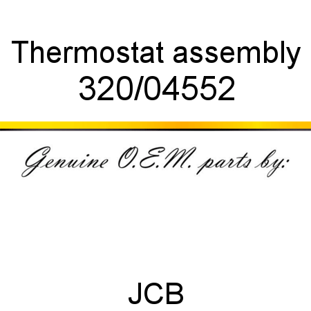 Thermostat, assembly 320/04552