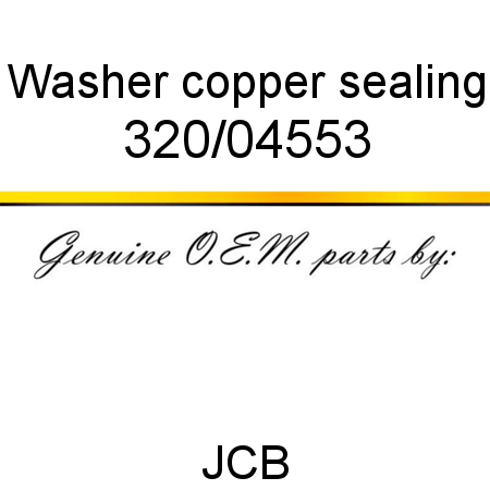 Washer, copper sealing 320/04553