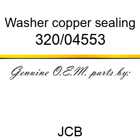 Washer, copper sealing 320/04553