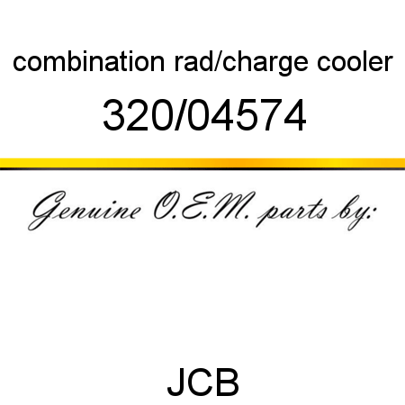 combination, rad/charge cooler 320/04574