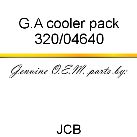 G.A, cooler pack 320/04640