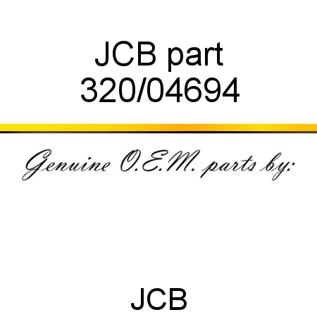 JCB part 320/04694