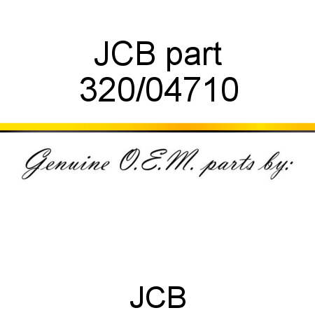 JCB part 320/04710