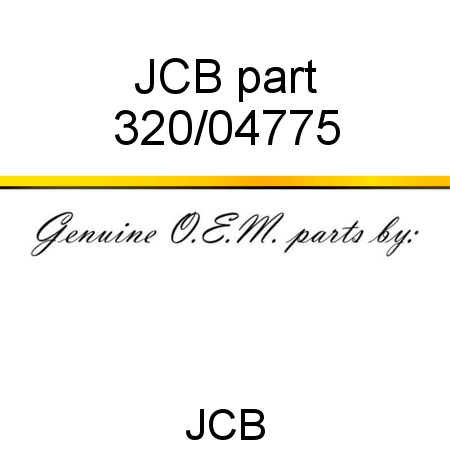 JCB part 320/04775