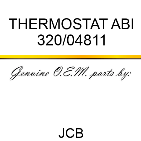 THERMOSTAT ABI 320/04811