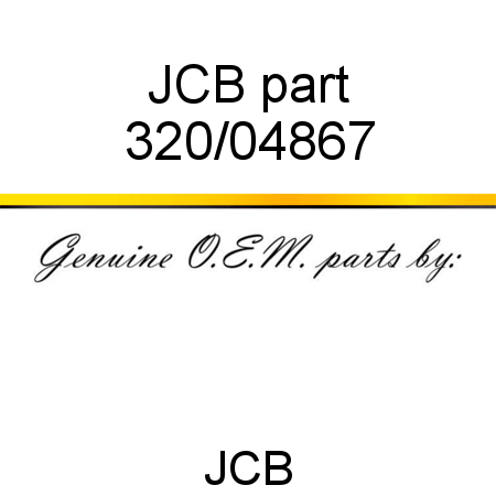 JCB part 320/04867
