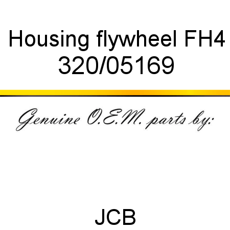 Housing, flywheel, FH4 320/05169