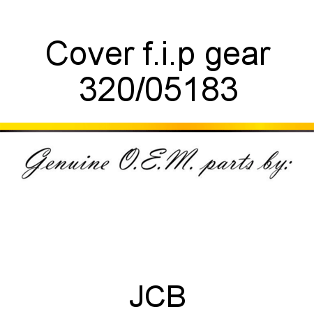 Cover, f.i.p gear 320/05183