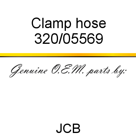 Clamp, hose 320/05569