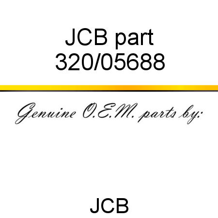 JCB part 320/05688