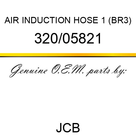 AIR INDUCTION HOSE 1 (BR3) 320/05821