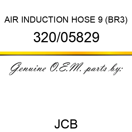 AIR INDUCTION HOSE 9 (BR3) 320/05829